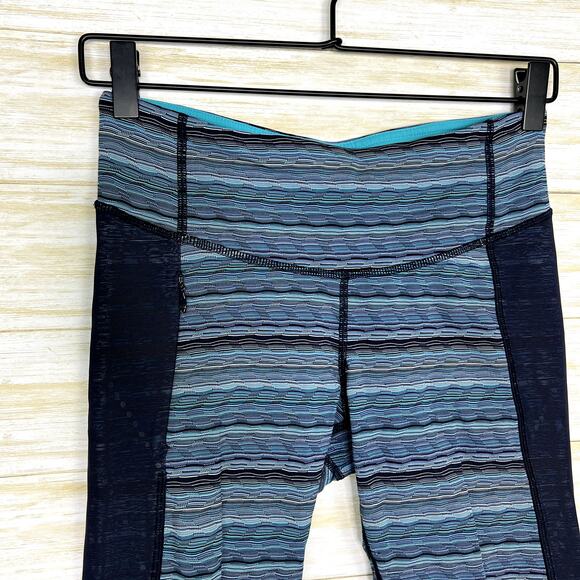 Lululemon Stop At Nothing Crop Space Dye Twist Naval Blue/Peacock Blue - Picture 4 of 8